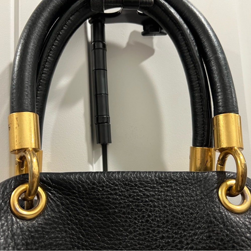 Marc by Marc Jacobs Satchel Too Hot To Handle Mini Shopper Black Leather Purse - Picture 7 of 9